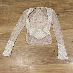 Long sleeve lace top/ XS